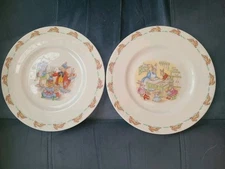 1936 Vintage Royal Doulton Set Of 2 "Bunnykins" Plates