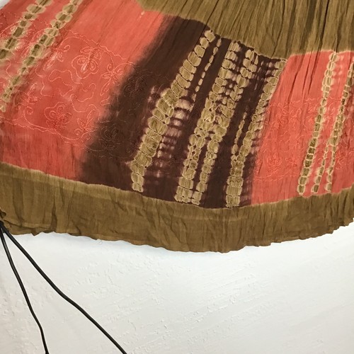 Effeci Woman Maxi Skirt Women Size 2X Brown Pink Tie Dye Comfort Waist Long - Picture 4 of 10