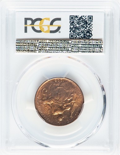 Francia - 5 céntimos 1908 - graduación profesional MS65RD - ¡SOLO 3 MONEDAS CALIFICADAS MEJOR EN PCGS! - Imagen 2 de 3