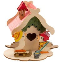 Bastelset Kuhnert Hobaku Rauchhaus Mit 2 VöGeln Aus Holz Zum Zusammenbauen