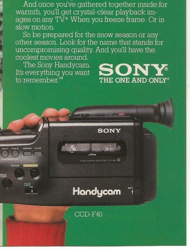 Vintage 2-Page Ad Sony Handycam CCD-F40 Frosted Flakes Anytime You Want Jan 1989 - Picture 10 of 10