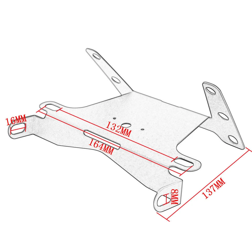 Eliminador de guardabarros trasero de aluminio ordenado para Kawasaki Ninja ZX-10R ZX1000 2004-2007 Foto 2 de 4