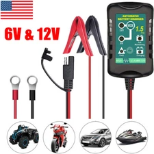 6-12V Automatic Battery Charger Maintainer Motorcycle Trickle Float Car ATV