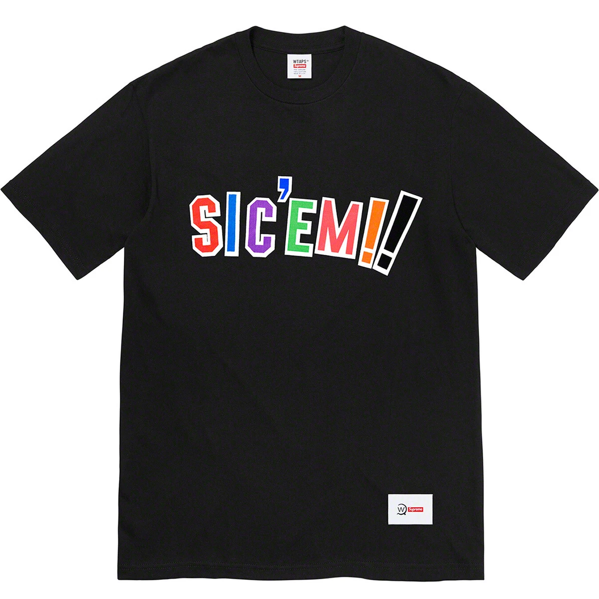 SUPREME WTAPS SIC’EM! TEE TSHIRT BLACK LARGE BRAND NEW COOL STREET WEAR