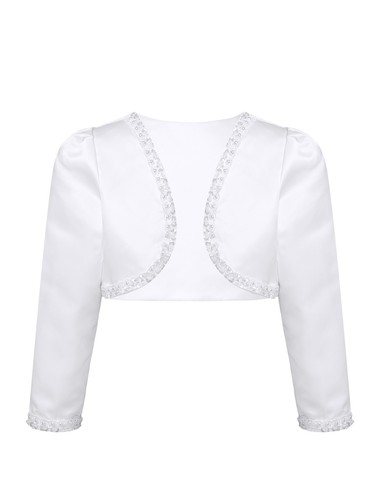 Kids Girls Bolero Shrug Cardigan Dress Long Sleeve Cropped Top Cover Up Party - Picture 31 of 63