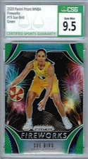 SUE BIRD 2020 Panini Prizm WNBA GREEN Prizm Fireworks Insert CSG 9.5🏀 GEM MINT 