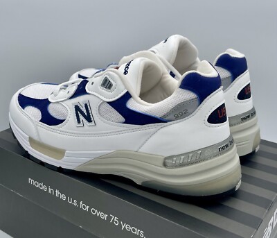 New Balance 992 Made in USA White Navy Mismatched Size 7.5 6.0 