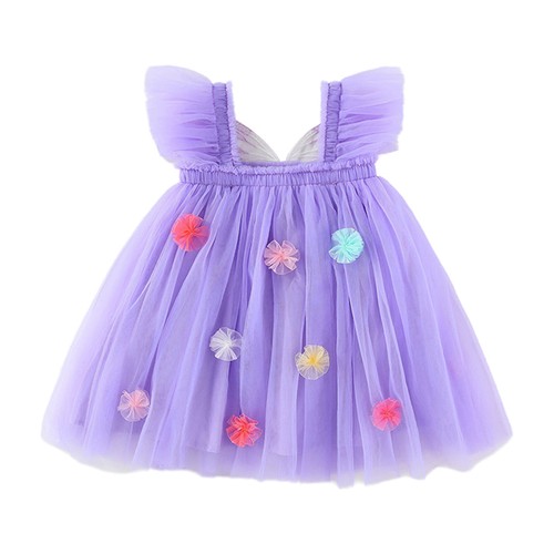 Baby Girls Princess Dress Flowers Tutu Pageant Party Photography Fake Butterfly - Picture 42 of 64