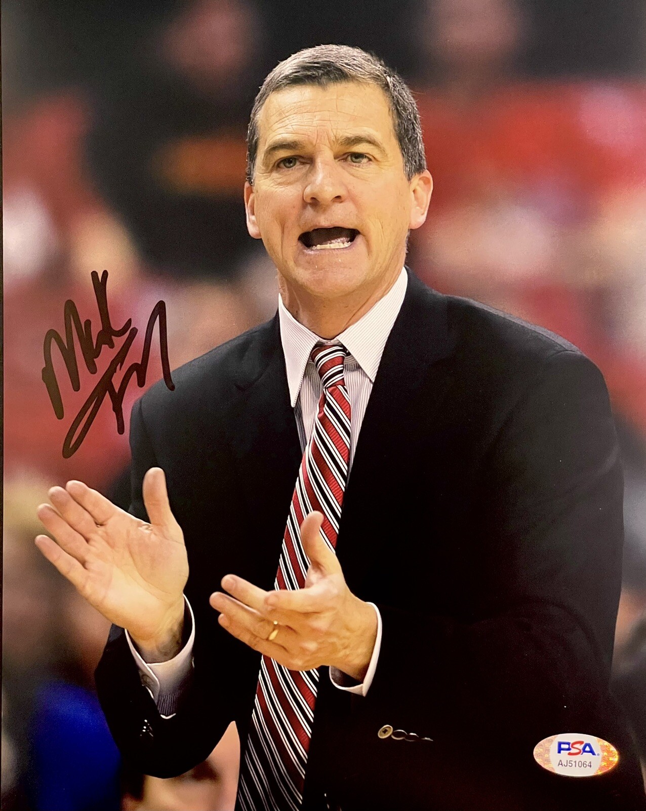Mark Turgeon Signed Autographed Maryland Terrapins 8x10 Photo PSA/DNA 