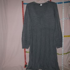 Venus Gray Long Sleeve Sweater Dress M   NEW