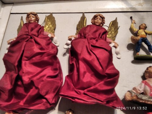 LOTTO STATUINE PER PRESEPE- PLASTICA E PASTA- ALTEZZA MAX 11 CM - Foto 2 di 8