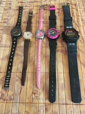 VINTAGE* LOT OF 5 Wrist Watches for Parts or Repair | eBay