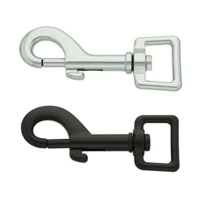 Karabiner 20mm Schwarz Silber  - 1 Stk. / 5 Stk. / 10 - Bild 1 von 3