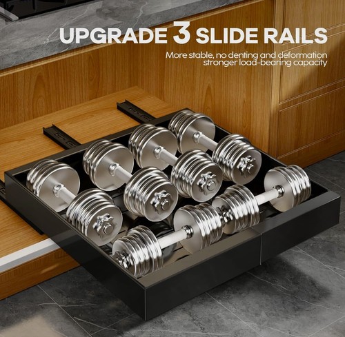 2 Pack Expandable Pull Out Cabinet Organizer 21” Roll Out Shelves - Picture 5 of 7
