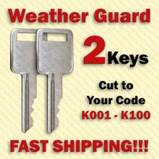 Weather Guard Truck & Toolbox Key / (2) TWO KEYS / Select your code  K001 - K100