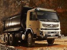 Cars 2010 13 volvo fmx 64 semi tractor Desk Mat Stitched