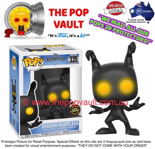 FUNKO POP VINYL DISNEY KINGDOM HEARTS #335 SHADOW HEARTLESS GLOW CHASE PROTECTOR