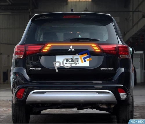 For 16-21 Mitsubishi Outlander Smoke Black Rear Door Trunk LED Tail Light Cover - Picture 10 of 13