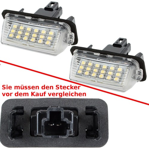 2X KENNZEICHENLEUCHTE HINTEN LED FÜR TOYOTA COROLLA AVENSIS YARIS PRIUS - Picture 4 of 5