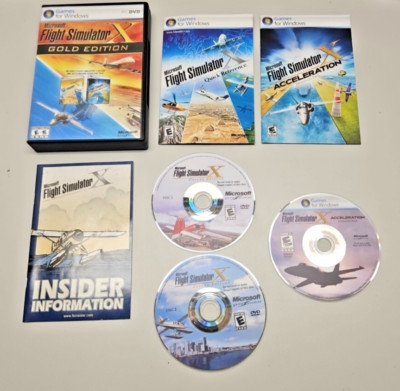 Microsoft Flight Simulator X Gold Edition PC Windows w/Acceleration + CD Keys