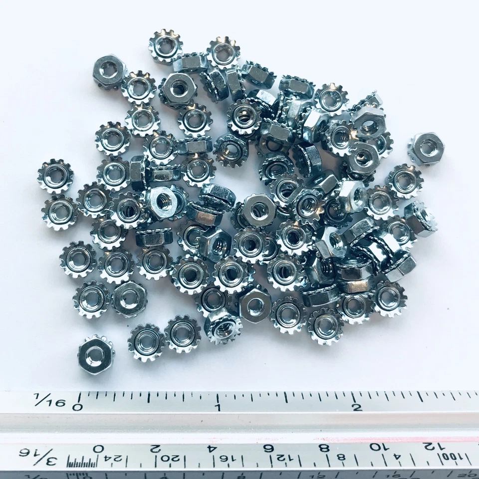 NO BRAND (PKG of 100) 4-40 Keps Nut, K-Lock, Zinc-Plated Steel Locknut