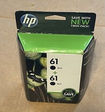 GENUINE HP 61 BLACK TWIN-PACK INK CARTRIDGES EXP JUNE 2013 NEW SEALED
