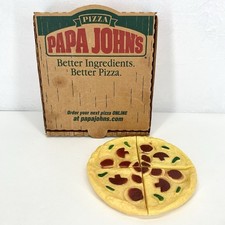 Papa John  s Vintage Play Food Pizza And Box Pretend Food Set