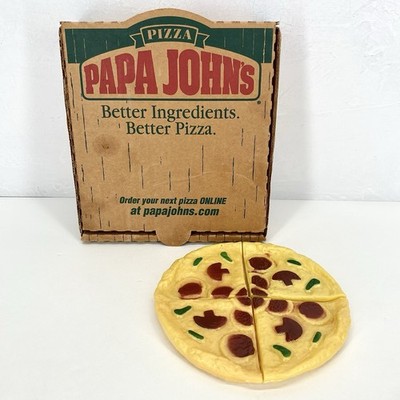 Papa John s Vintage Play Food Pizza And Box Pretend Food Set