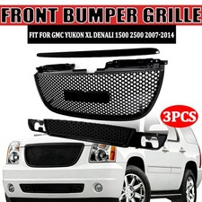 For 2007-2014 Gmc Yukon Xl Denali 1500 Front Grille Hood Molding Trim Black 3pcs For 2007-2014 Gmc Yukon Xl Denali 1500 Front Grille Hood Molding Trim Black 3pcs