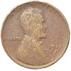 1915-D LINCOLN WHEAT CENT, low mintage, "FINE" condition coin, #280