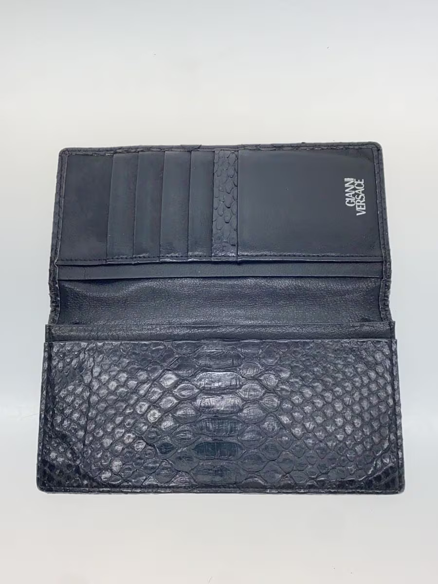 GIANNI VERSACE Python Pattern Long Wallet Leather… - image 4