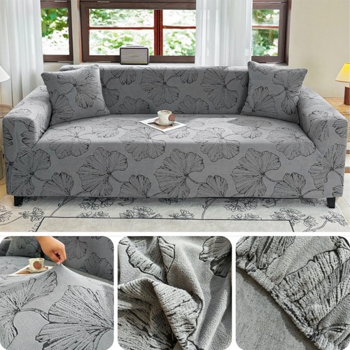 Couch Covers Jacquard Stretch Fit Lounge Sofa Slip Cover 1/2/3/4 Seater Washable - Picture 28 of 28