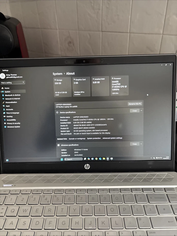 * HP Pavilion 14" Laptop - Intel Core i7, 512 GB SSD, Silver RRP £899 - Image 2 of 4