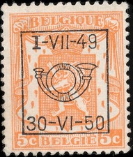 Zgrill89 Belgium Precancel Stamp Coat of Arms 1949-50 MNG