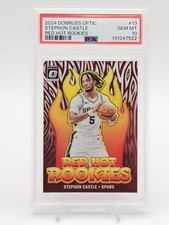 STEPHON CASTLE 2024-25 DONRUSS OPTIC RED HOT ROOKIES #13 PSA 10 GEM MT Q5786
