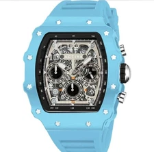 Activa Circuit X Invicta 44.3mm Skeleton Dial PC Case Material Blue Watch NEW