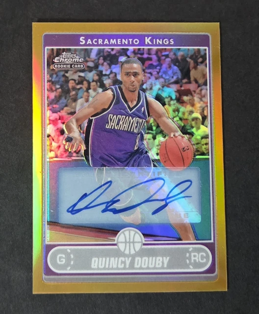 2006-07 Topps Chrome Autograph Refractors Gold #179 RC Quincy Douby #21/25 Kings