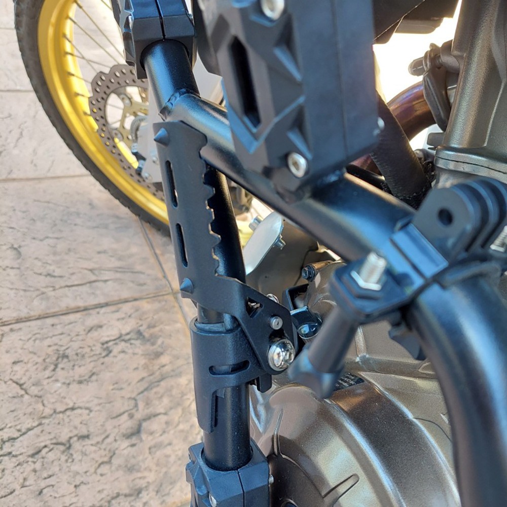 Motorcycle Highway Front Foot Pegs Folding Footrests Clamps Foot Rest Pedals