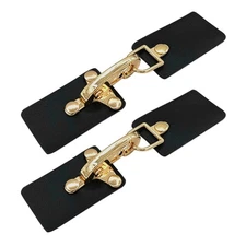 2 Pcs Sew-on Toggles Closures Black Coat Buttons Fasteners