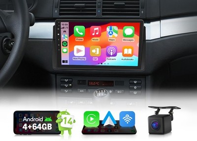 Android 14 4+64 Autoradio 9''für BMW 3er E46 318 320 GPS Navi CarPlay IPS Display