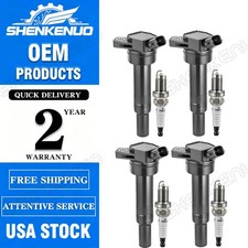 Set of4 Ignition Coil Spark Plug for Hyundai Elantra Tucson Kia Forte Soul UF651