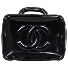 Chanel / Vintage Shoulder Bag Black Patent Leather / Borsa a Spalla Autentica