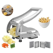 2 Blade Stainless Steel French Fry Cutter Potato Vegetable Slicer Chopper Dicer