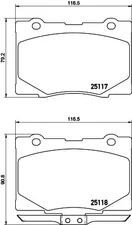 Front axle Brembo P 28 079 brake pad set, disc brake for Acura, Honda