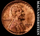 1955-S Lincoln Wheat Cent - Choice Gem Brilliant Unc  No Reserve  #K1684