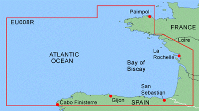 Garmin BlueChart Data Card MEU008R Bay of Biscay France Spain for GPSMAP