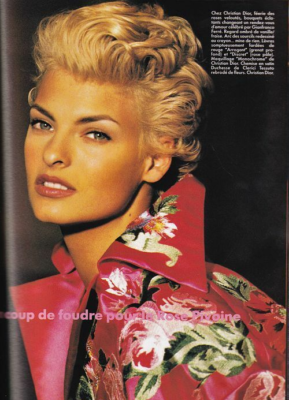 vogue paris 1991 スーパーモデル VOGUE PARIS 1991 LINDA EVANGELISTA YASMEEN GHAURI CLAUDIA SCHIFFER