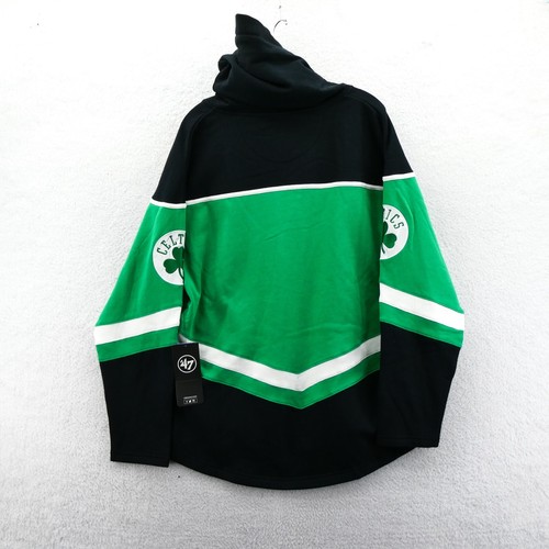 Boston Celtics Hoodie Medium Mens Green Black '47 Brand Superior Lacer Jersey - Picture 7 of 9