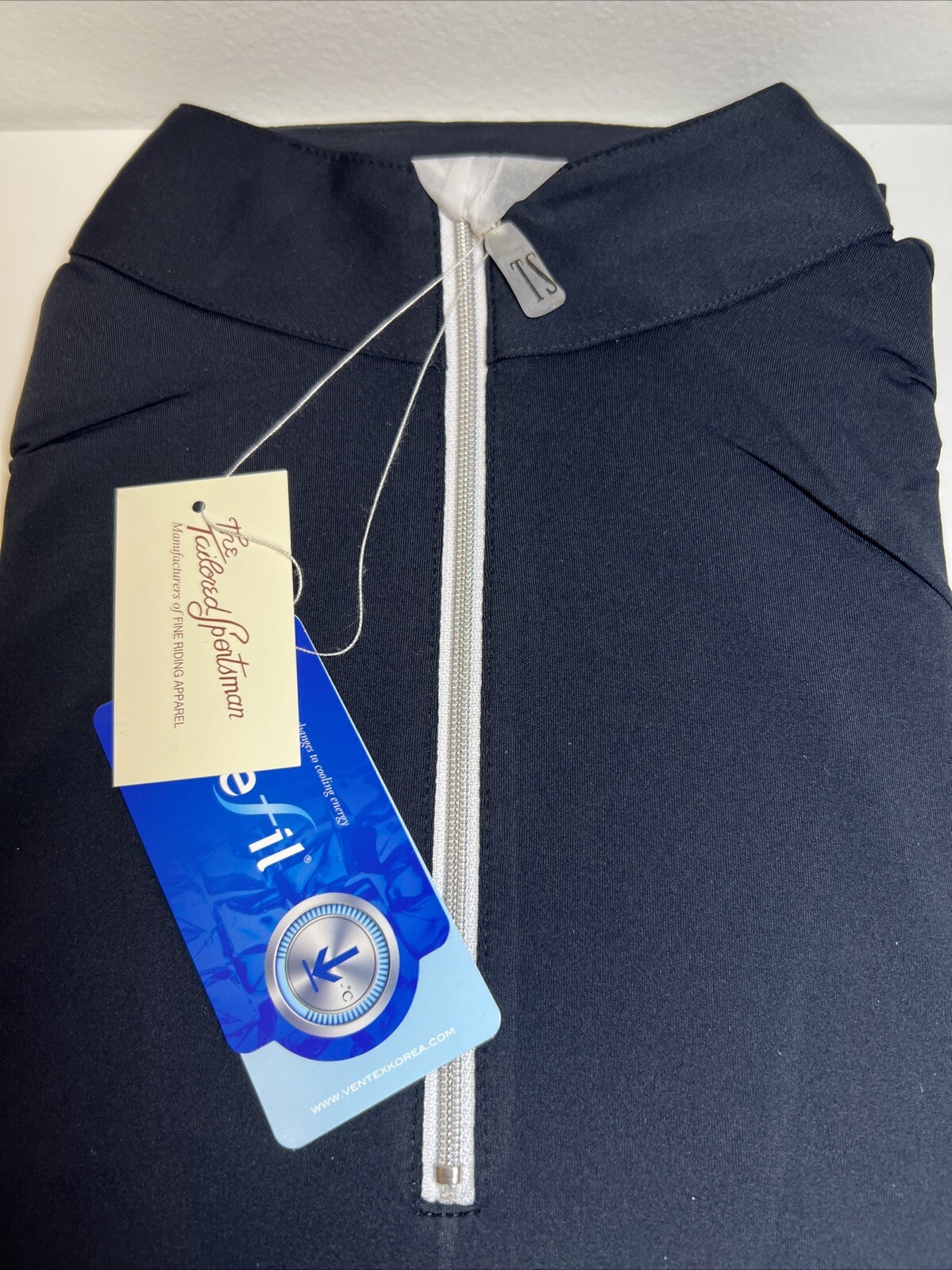 The Tailored Sportsman Icefil Ling Sleeve Riding Shirt Black/Silver Medium