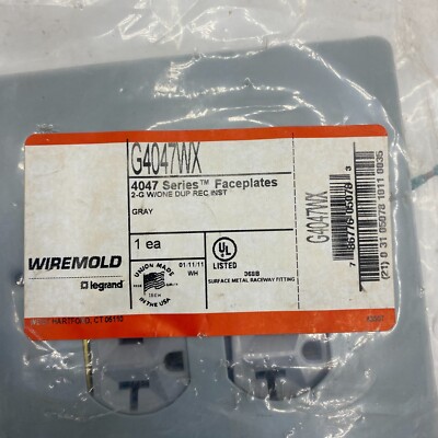 Wiremold G4047WX 2-Gang Faceplate w/ Duplex Receptacle - 4047 Series Legrand  